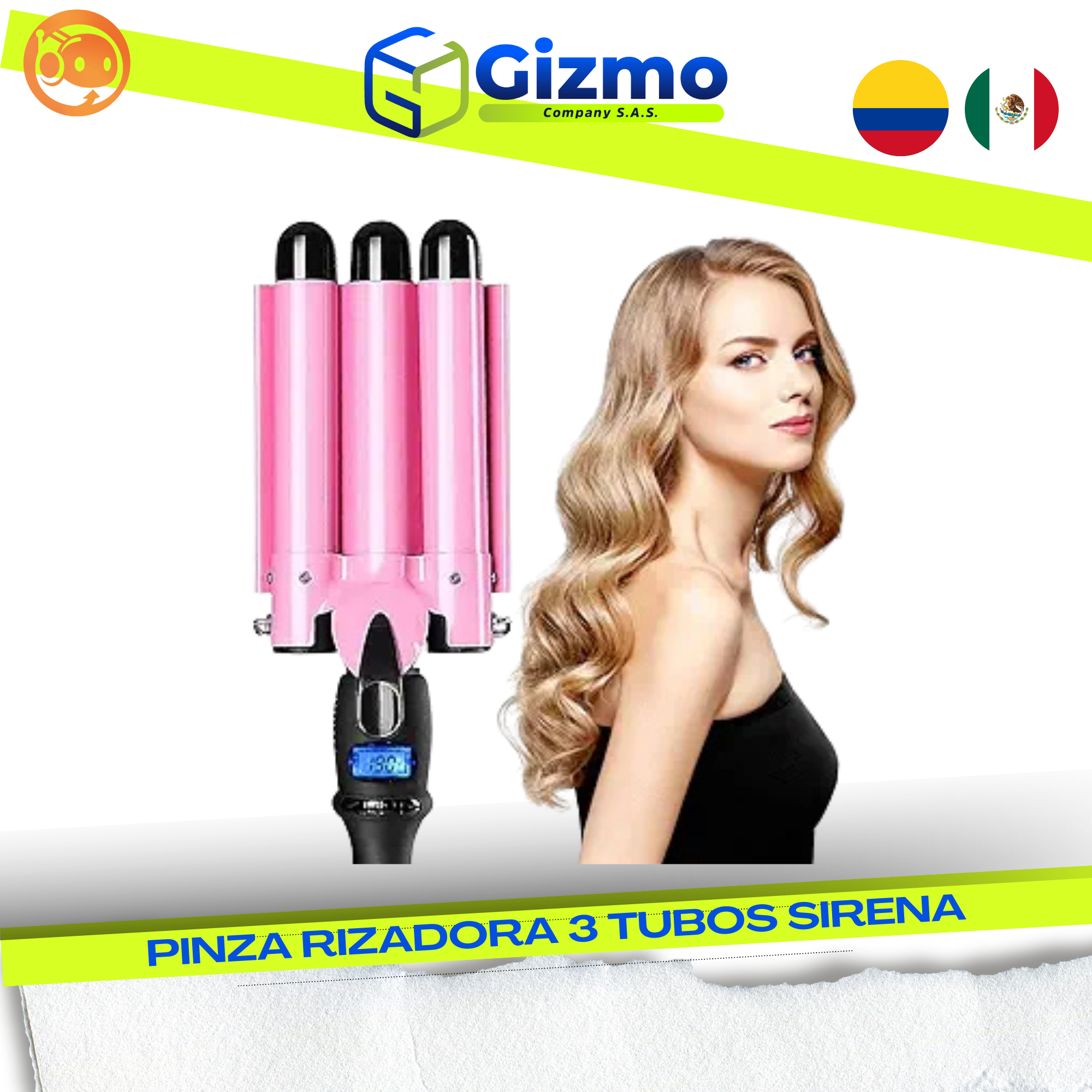 Pinza Rizadora 3 Tubos Sirena